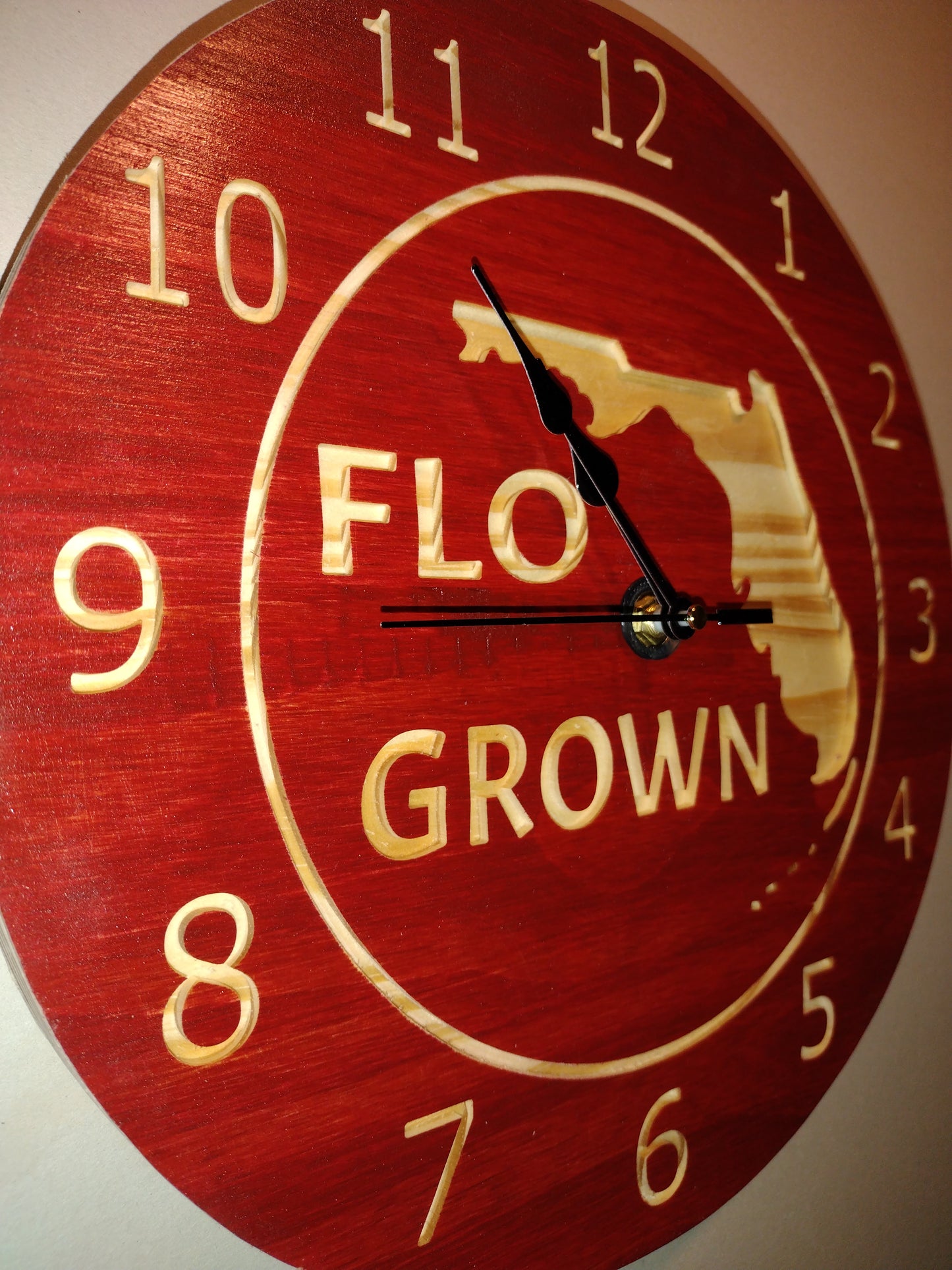 Flo grown clock.