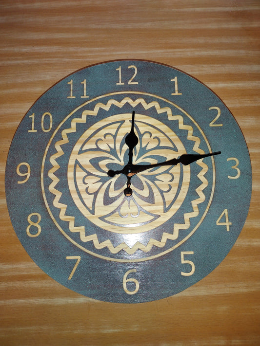 Flower design clock