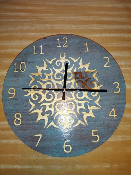 Tribal design clock