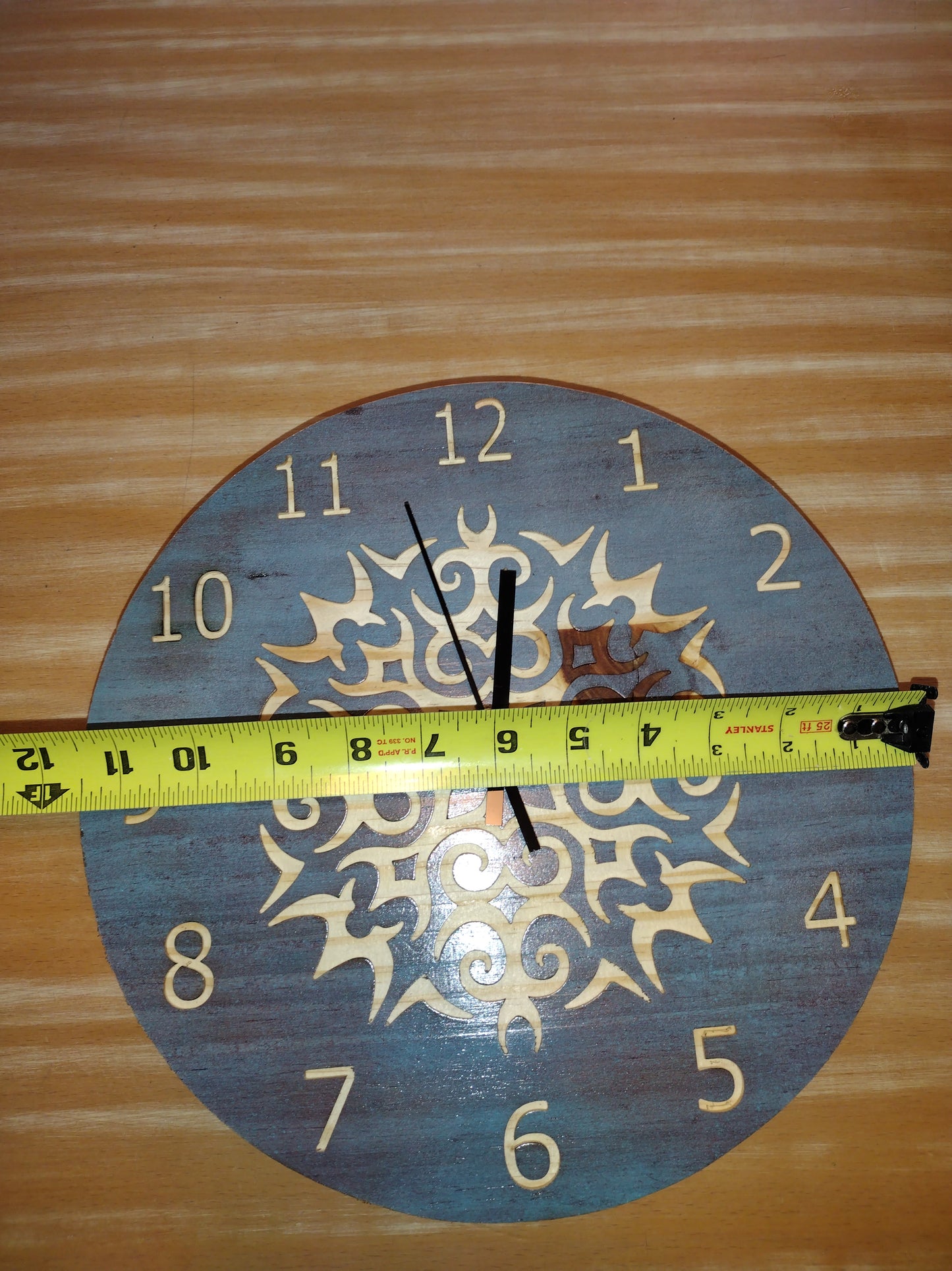 Tribal design clock