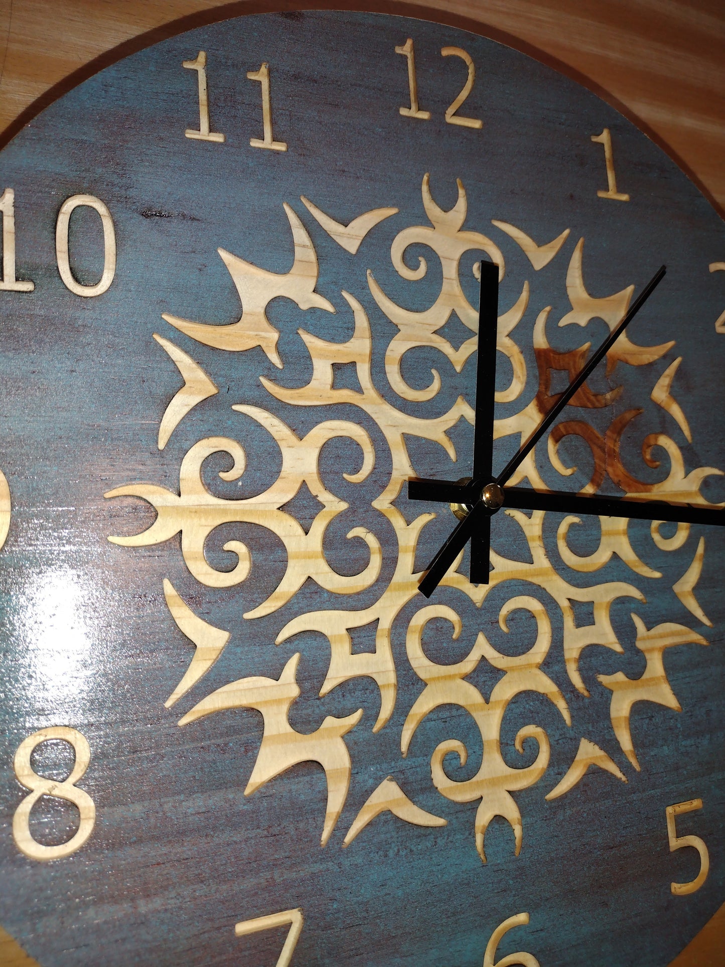 Tribal design clock