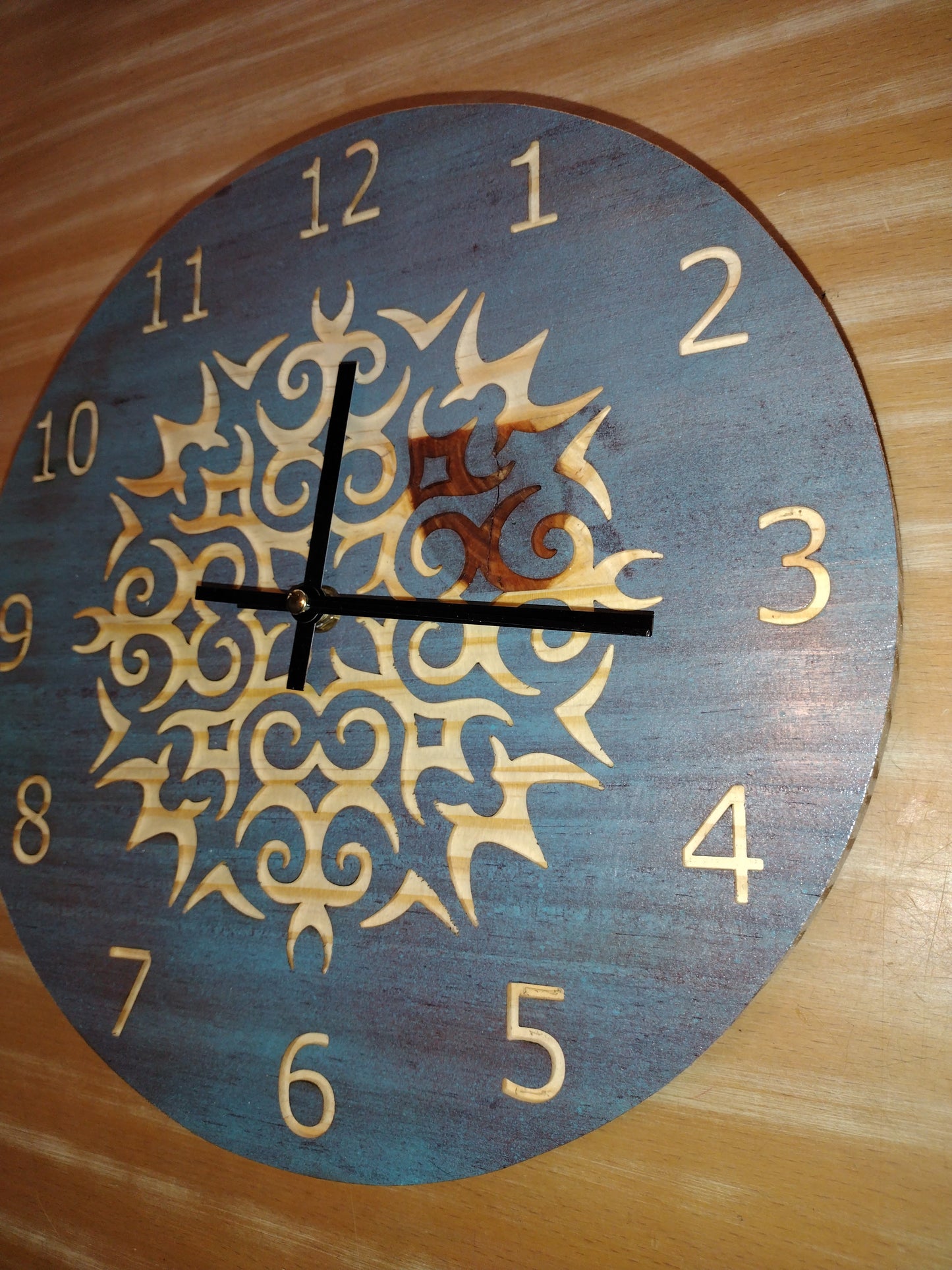 Tribal design clock